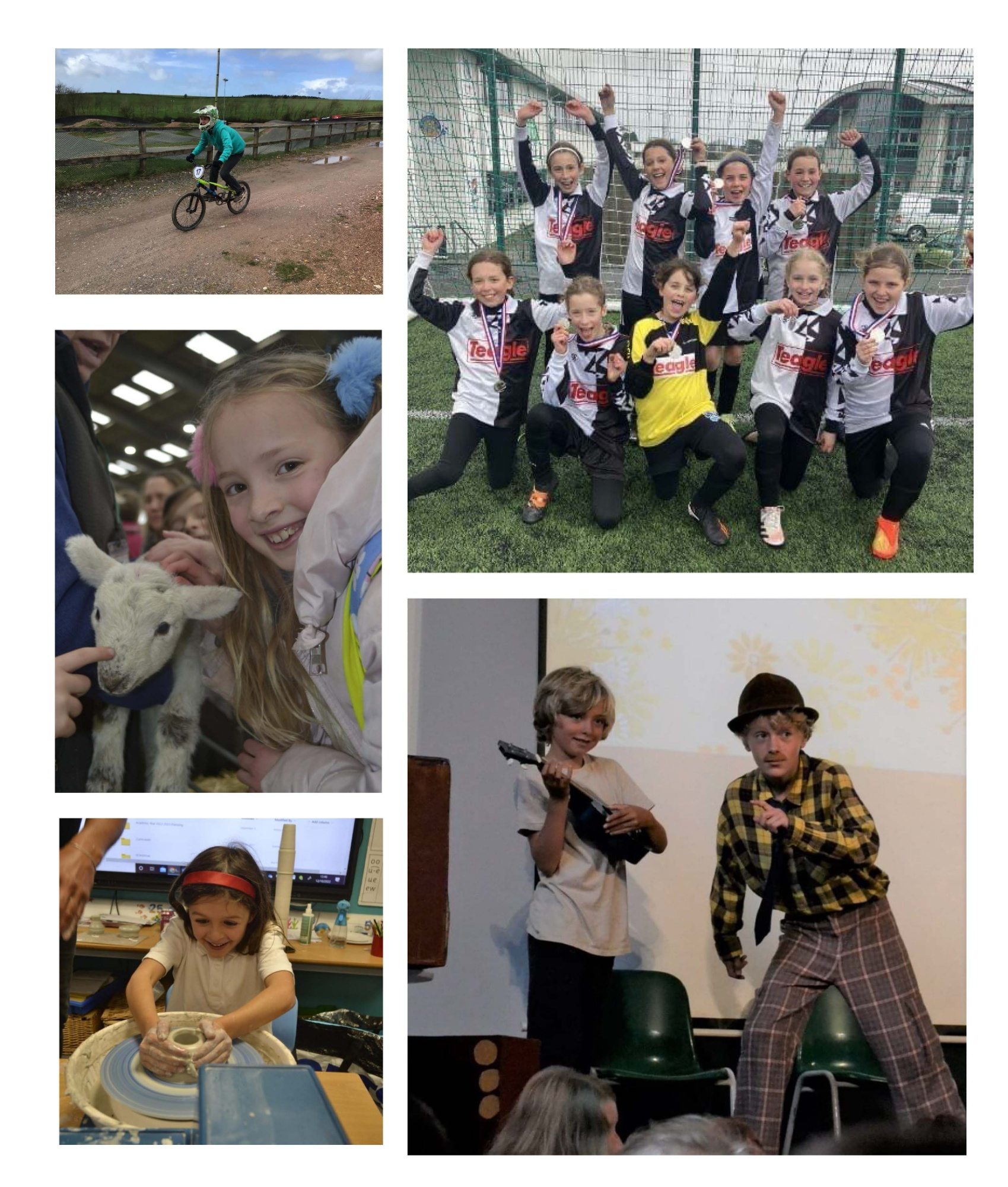 pictures showing some of the highlights of being at this school, some of the activites on offer